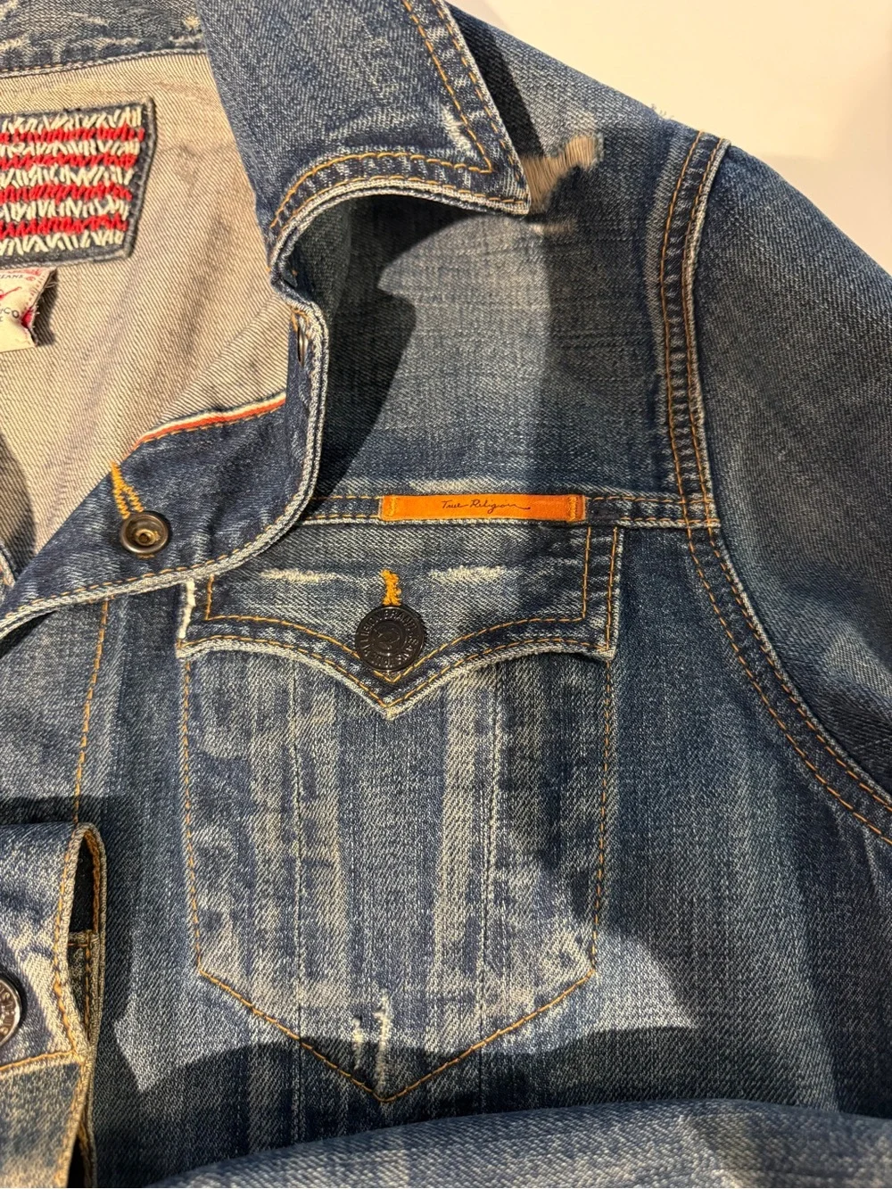 True religion 100% cotton denim jacket